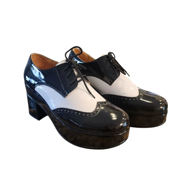 1970's Cab Mens size 13 Capones Disco Gangster Platform Shoes - Picture 2 of 5